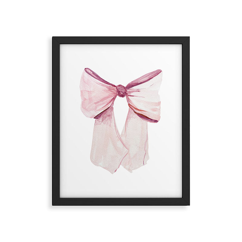 Coquette Bow, light pink, blush Framed Art Print Gallery Image 5