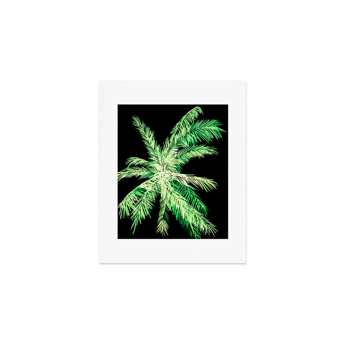 Dark palm tree leaves Art Print Gallery Image 1