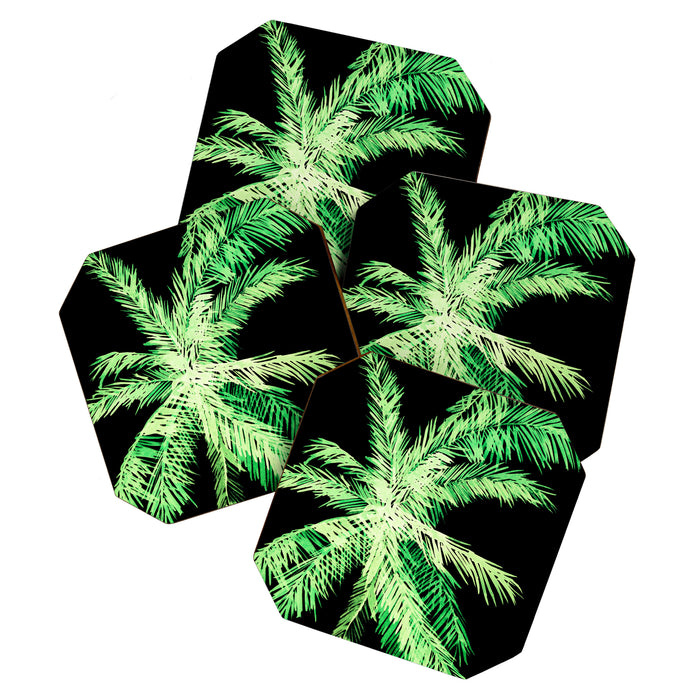 Dark palm tree leaves Coaster Gallery Image 1