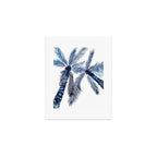 Indigo Navy, PALM TREES, upside down Art Print Gallery Image 1