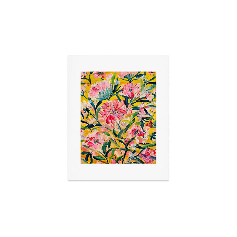 Golden and Pink chinoiserie by nadar musa  Art Print Gallery Image 1