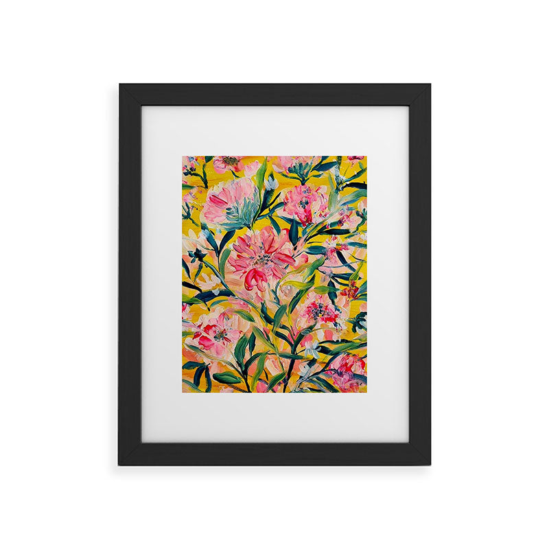 Golden and Pink chinoiserie by nadar musa  Framed Art Print Gallery Image 4
