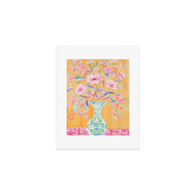 yellow vase flower  Art Print Gallery Image 1