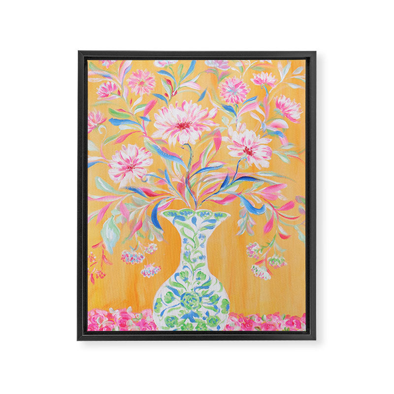 yellow vase flower  Framed Canvas Print Gallery Image 6