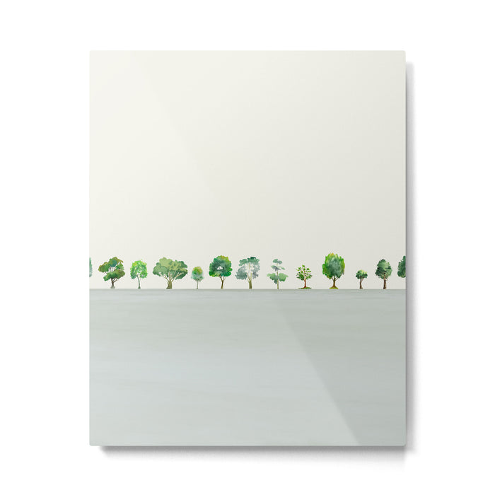 A Row Of Trees Metal Print Gallery Image 1