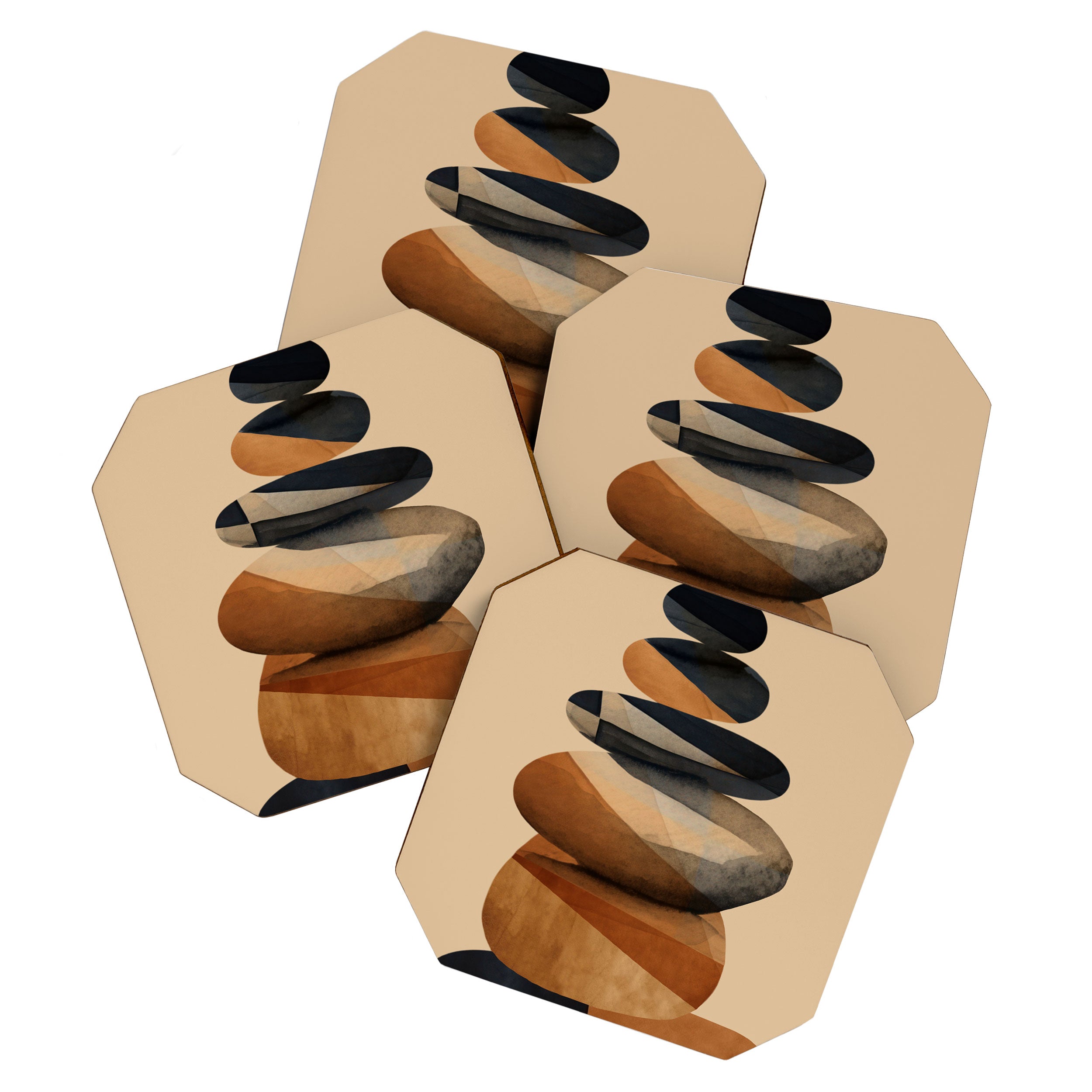 Abstract and Modern Stones Art 1 Coaster Gallery Image 1