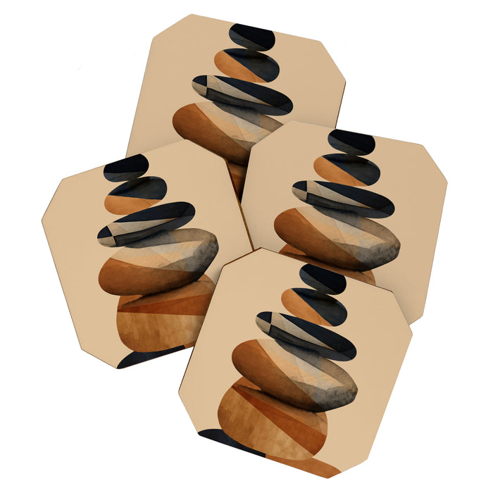 Abstract and Modern Stones Art 1 Coaster Gallery Image 1