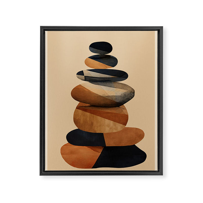 Abstract and Modern Stones Art 1 Framed Canvas Print Gallery Image 1