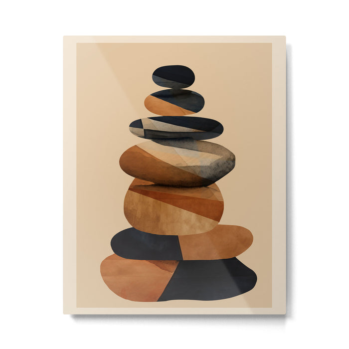 Abstract and Modern Stones Art 1 Metal Print Gallery Image 1