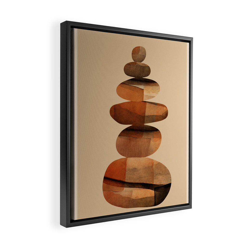 Abstract and Modern Stones Art 3 Framed Canvas Print Gallery Image 2