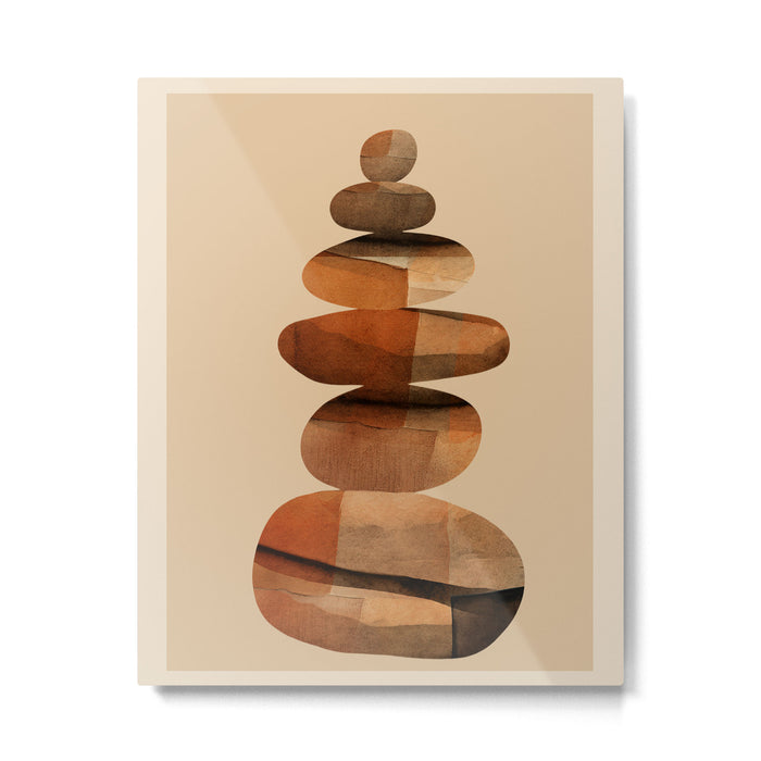 Abstract and Modern Stones Art 3 Metal Print Gallery Image 1