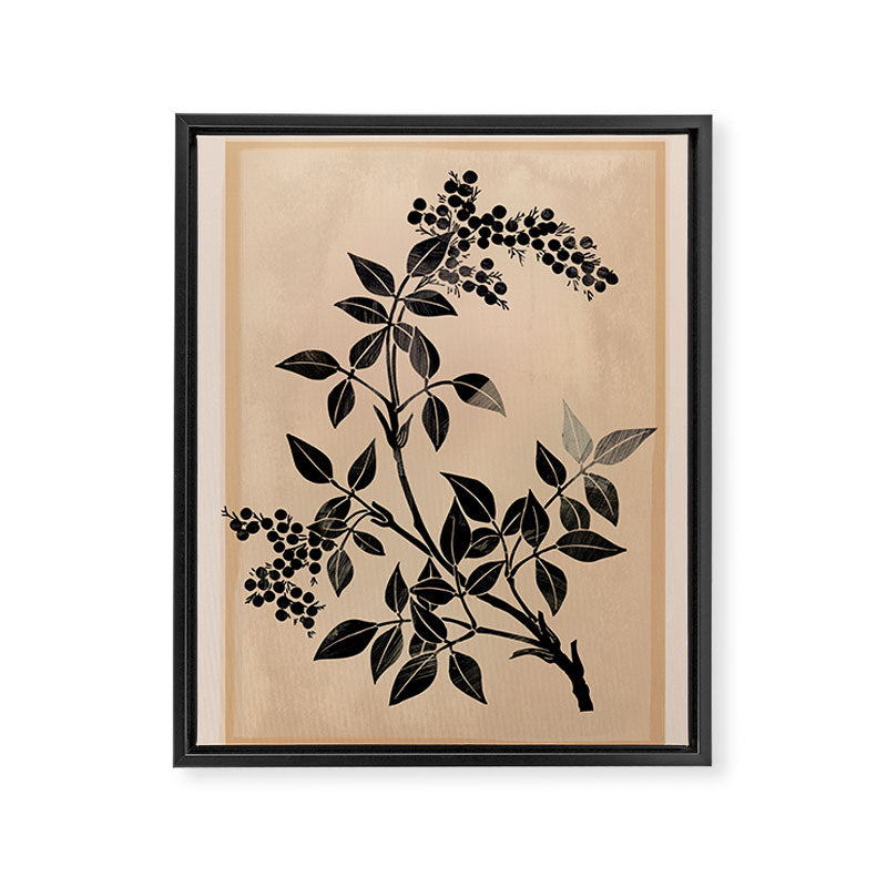Abstract Art Minimal Plant 5 Framed Canvas Print Gallery Image 6