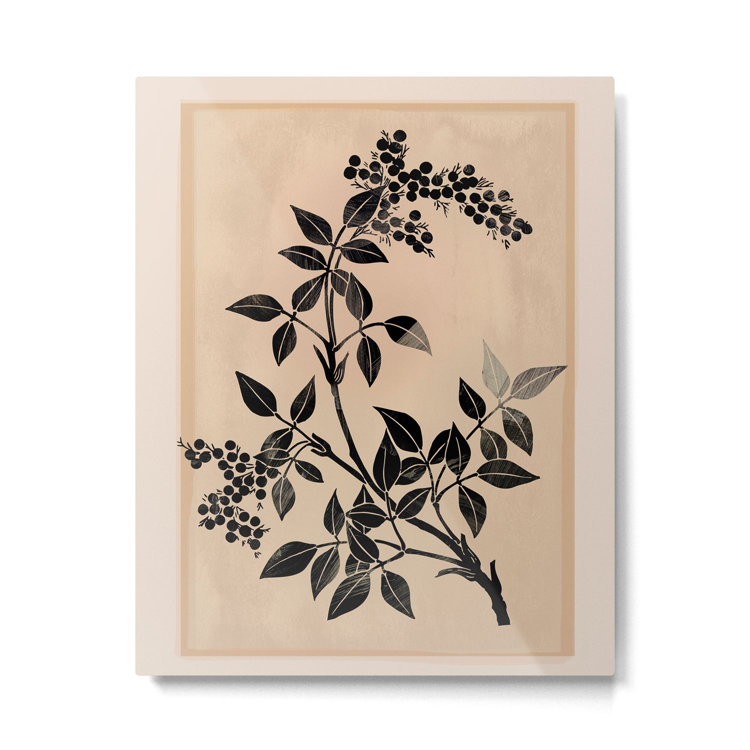 Abstract Art Minimal Plant 5 Metal Print Gallery Image 4