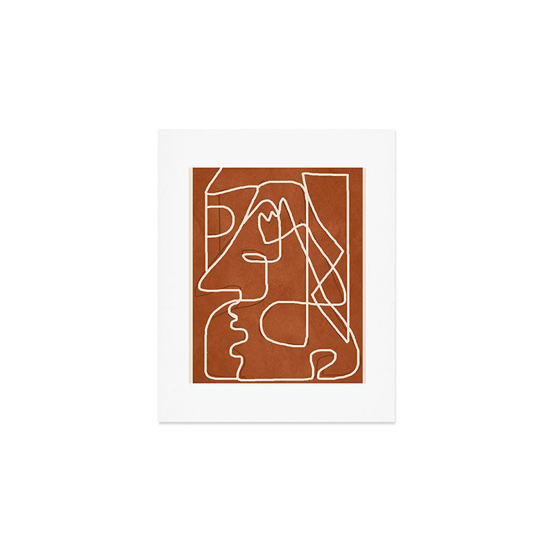 Abstract Face Sketch 4 Art Print Gallery Image 1