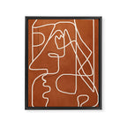 Abstract Face Sketch 4 Framed Canvas Print Gallery Image 6