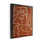 Abstract Face Sketch 4 Framed Canvas Print Gallery Image 2