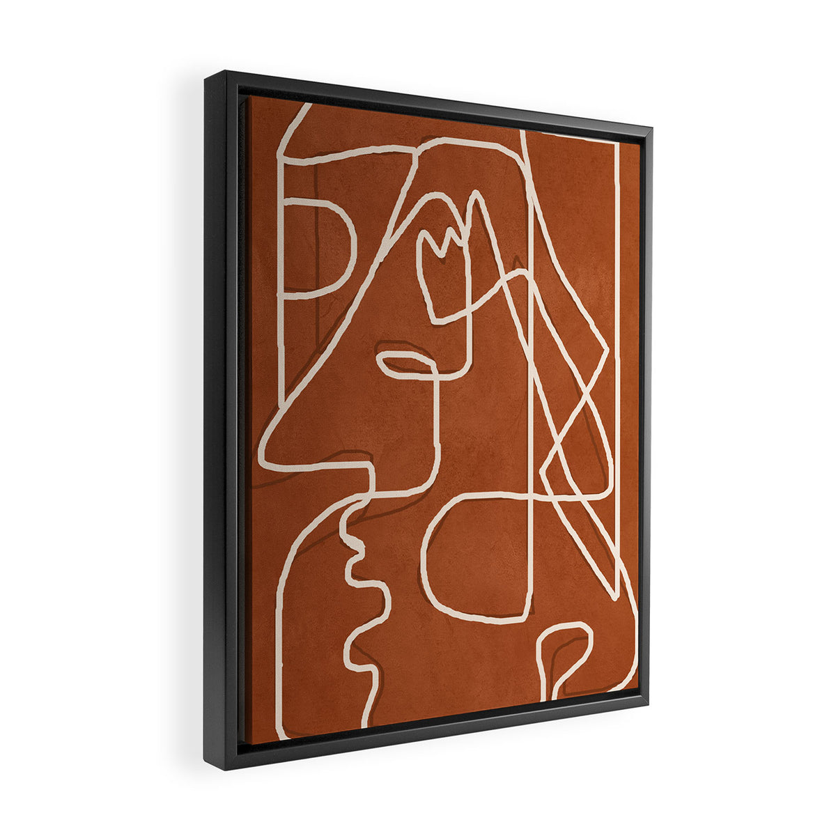 Abstract Face Sketch 4 Framed Canvas Print Gallery Image 2