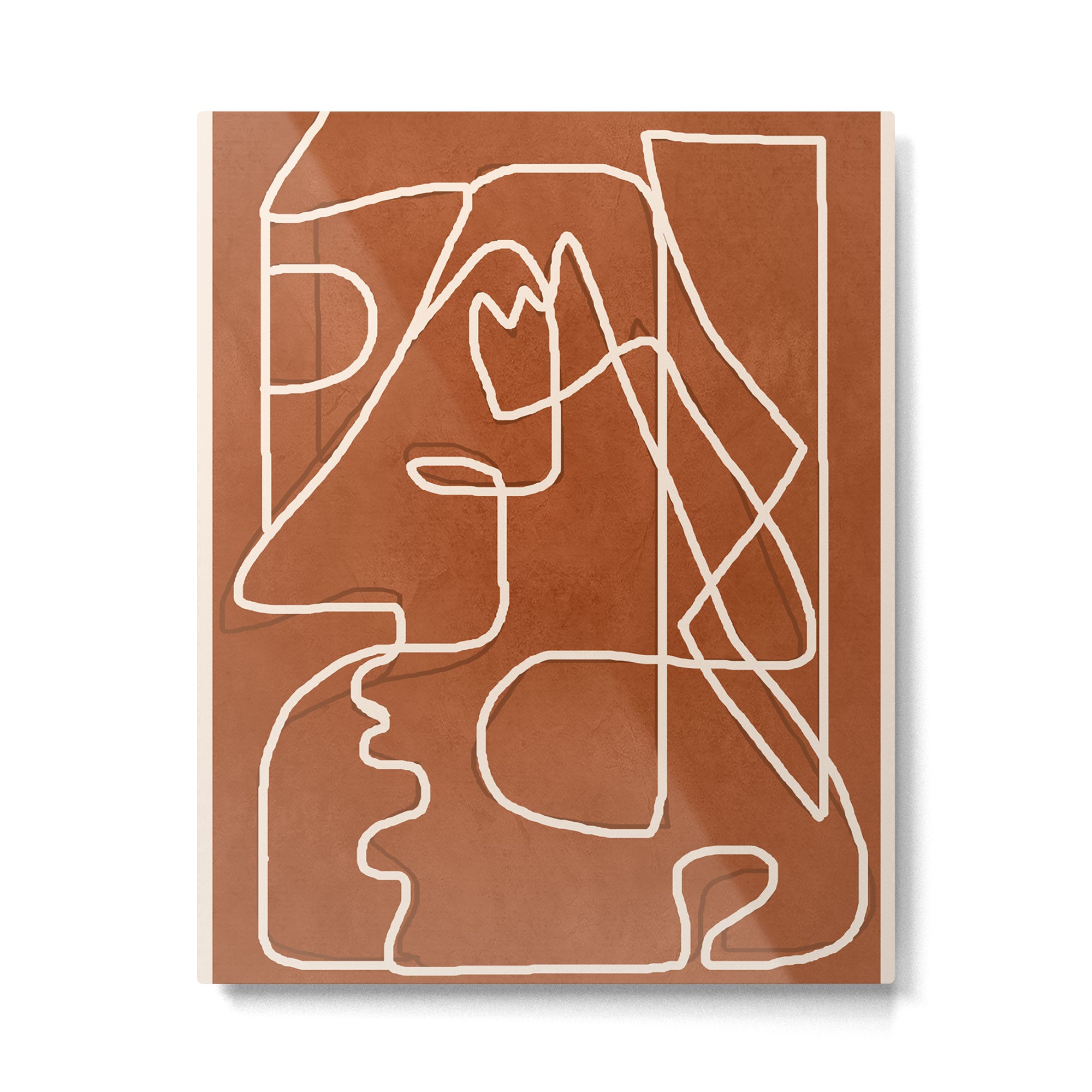 Abstract Face Sketch 4 Metal Print Gallery Image 4