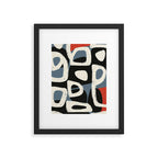Abstract in Slate and Red Framed Art Print Gallery Image 5