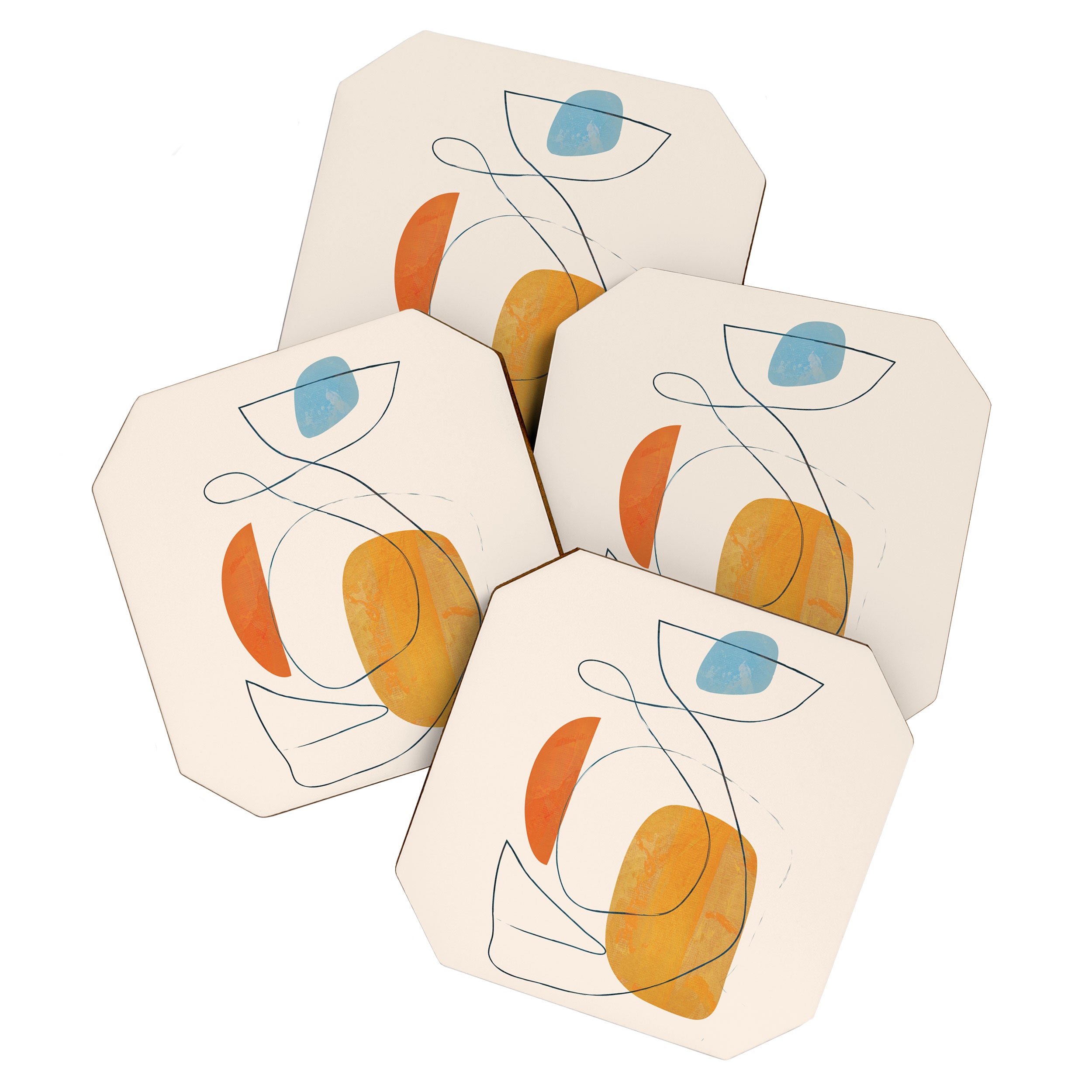 Abstract Line Art III Coaster Gallery Image 1