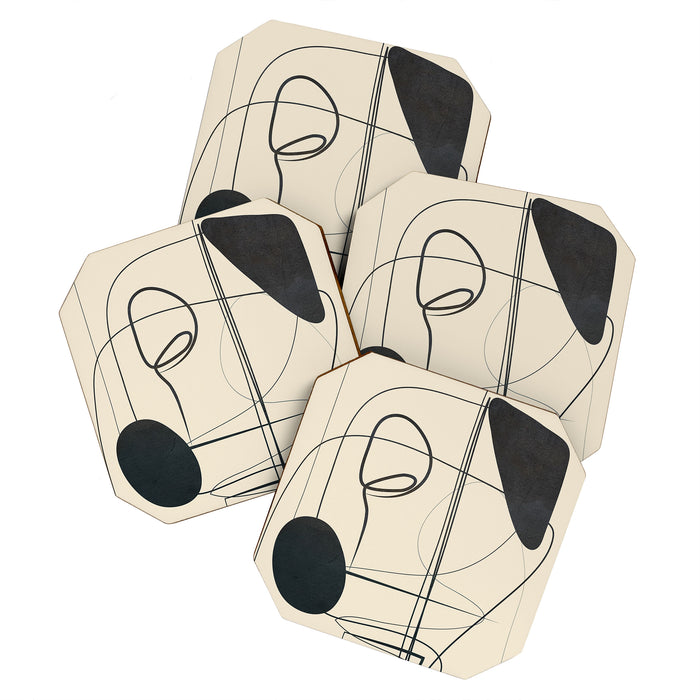 Abstract Line Art VIII Coaster Gallery Image 1
