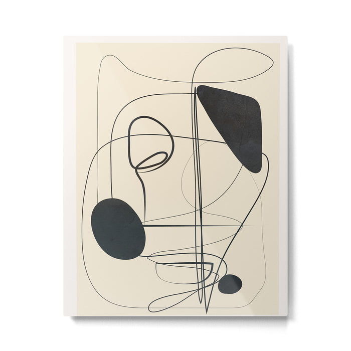 Abstract Line Art VIII Metal Print Gallery Image 1