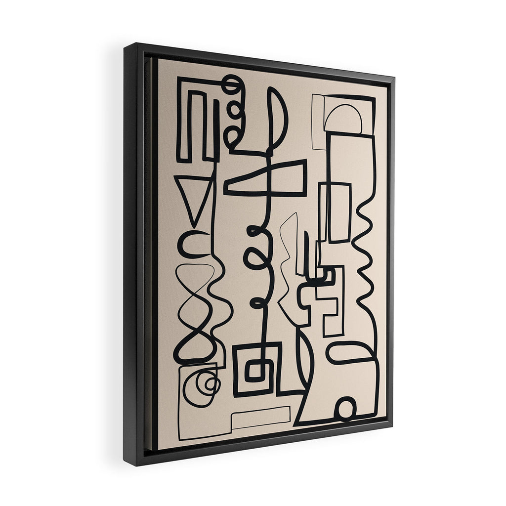 Abstract Line Movement 04 Framed Canvas Print Gallery Image 2