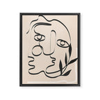 Abstract Minimal Line V Framed Canvas Print Gallery Image 6