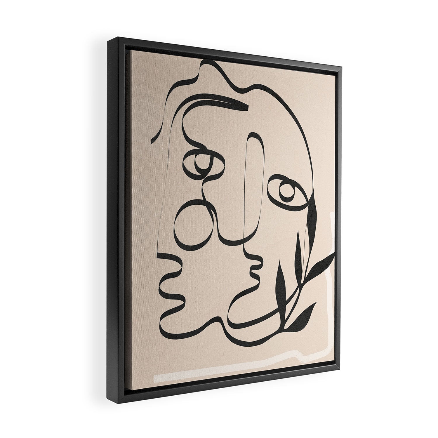 Abstract Minimal Line V Framed Canvas Print Gallery Image 2
