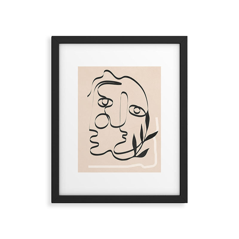 Abstract Minimal Line V Framed Art Print Gallery Image 5