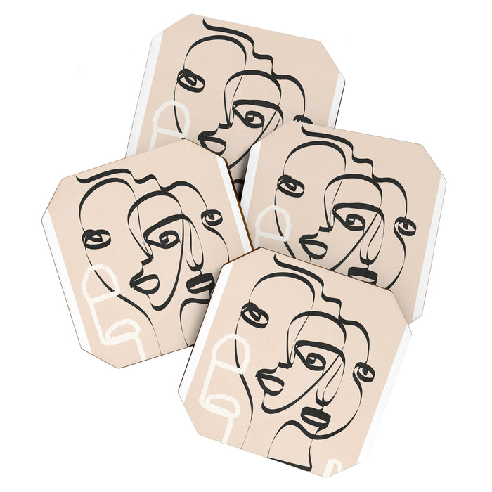 Abstract Minimal Line VIII Coaster Gallery Image 1