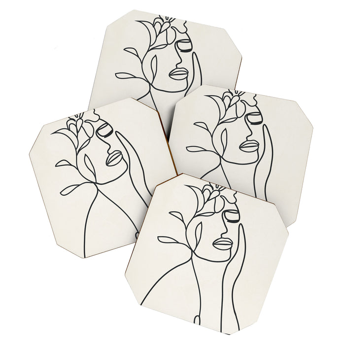 Abstract Minimal  Woman II Coaster Gallery Image 1