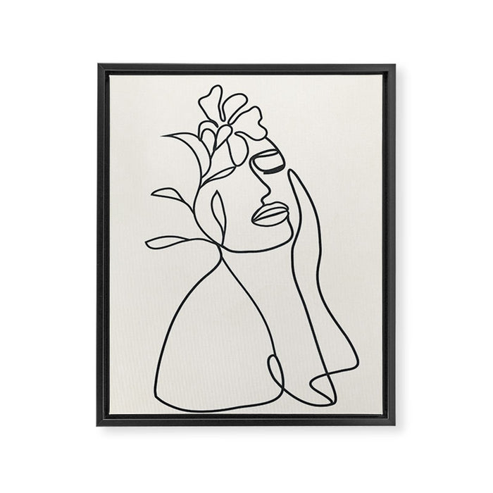 Abstract Minimal  Woman II Framed Canvas Print Gallery Image 1