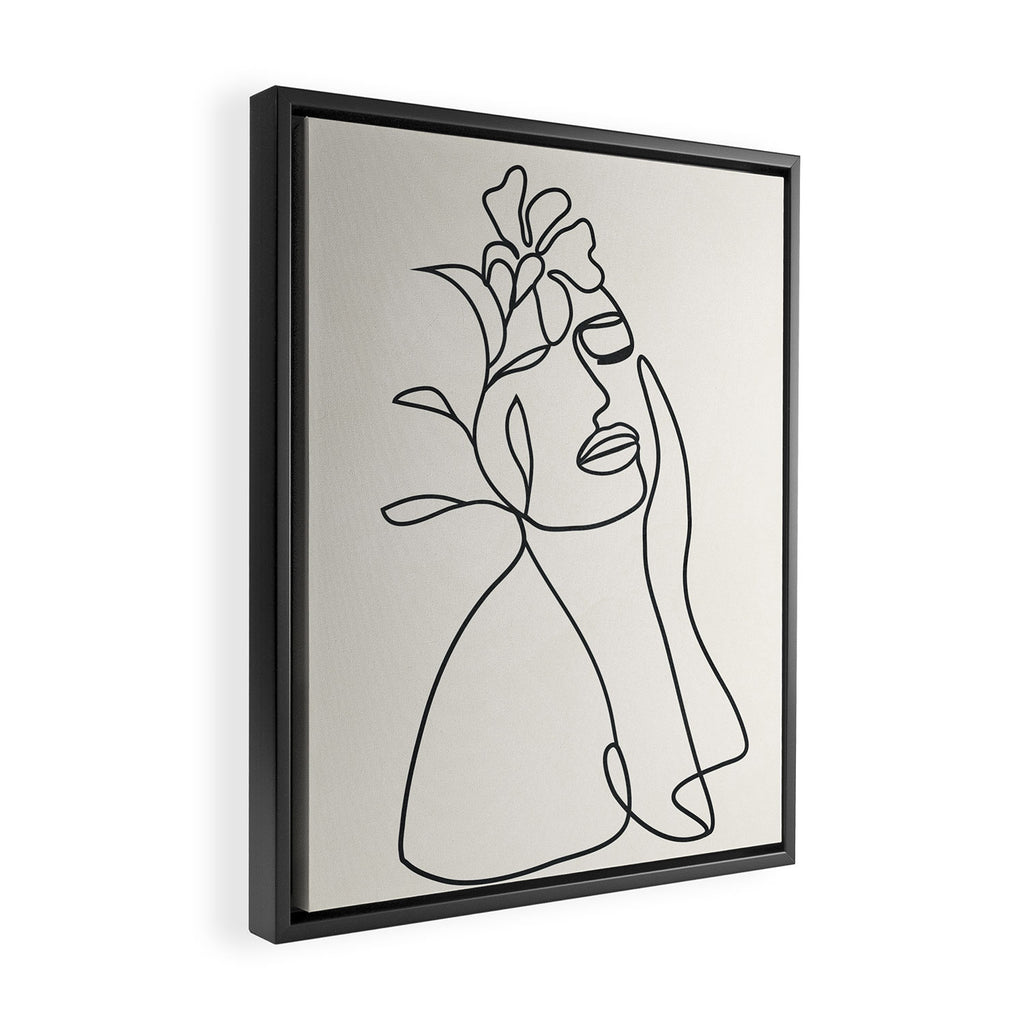 Abstract Minimal  Woman II Framed Canvas Print Gallery Image 2