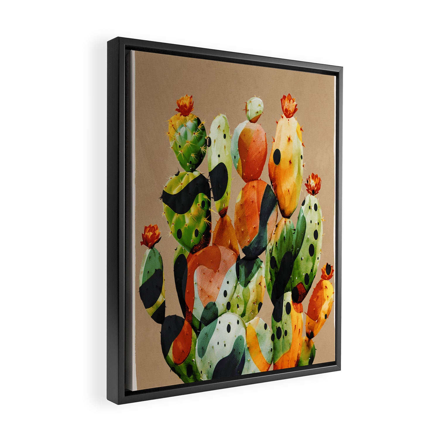 Abstract Modern Cactus 1 Framed Canvas Print Gallery Image 2