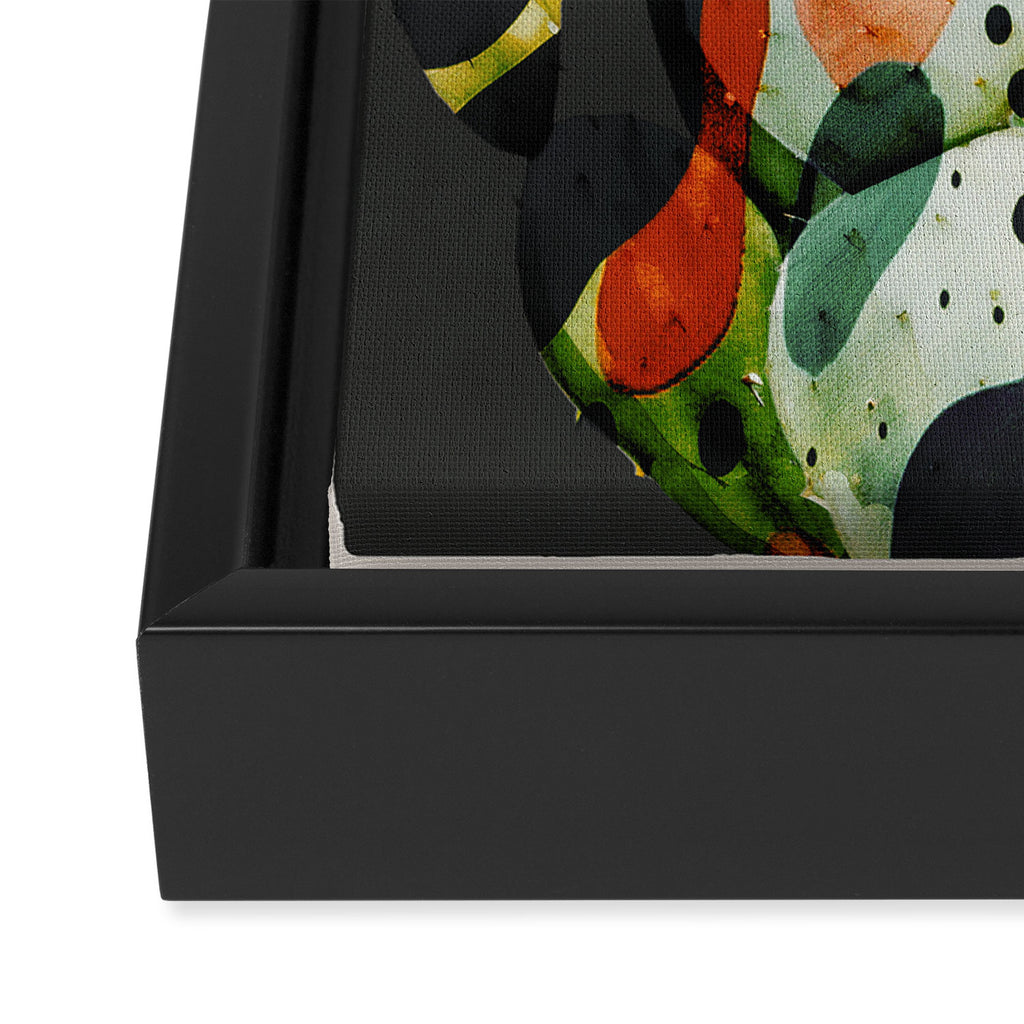 Abstract Modern Cactus 2 Framed Canvas Print Gallery Image 3