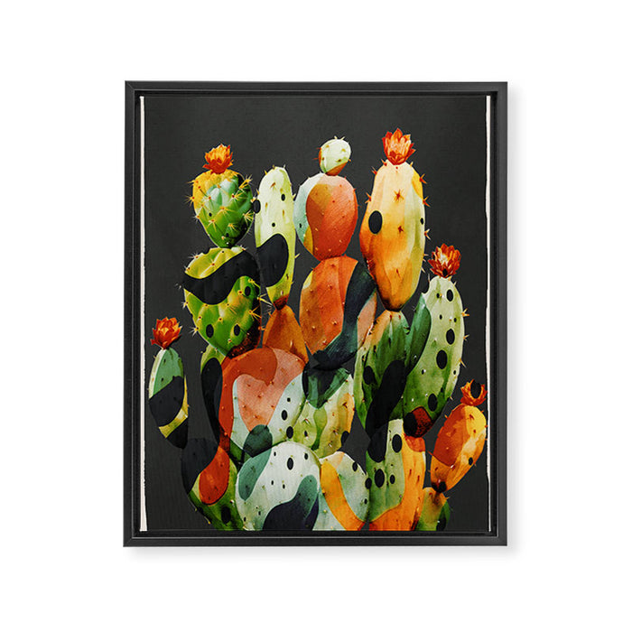 Abstract Modern Cactus 2 Framed Canvas Print Gallery Image 1