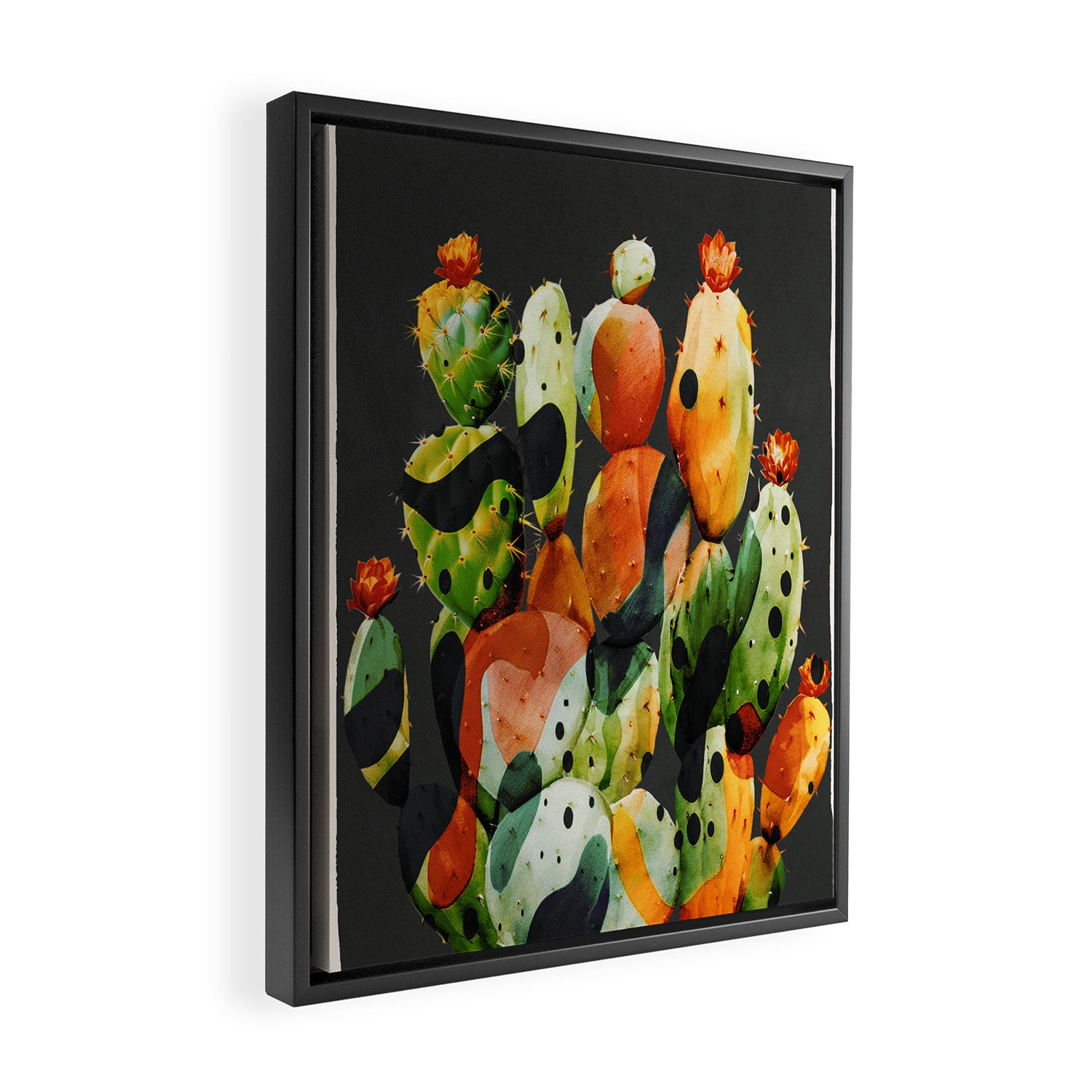 Abstract Modern Cactus 2 Framed Canvas Print Gallery Image 2