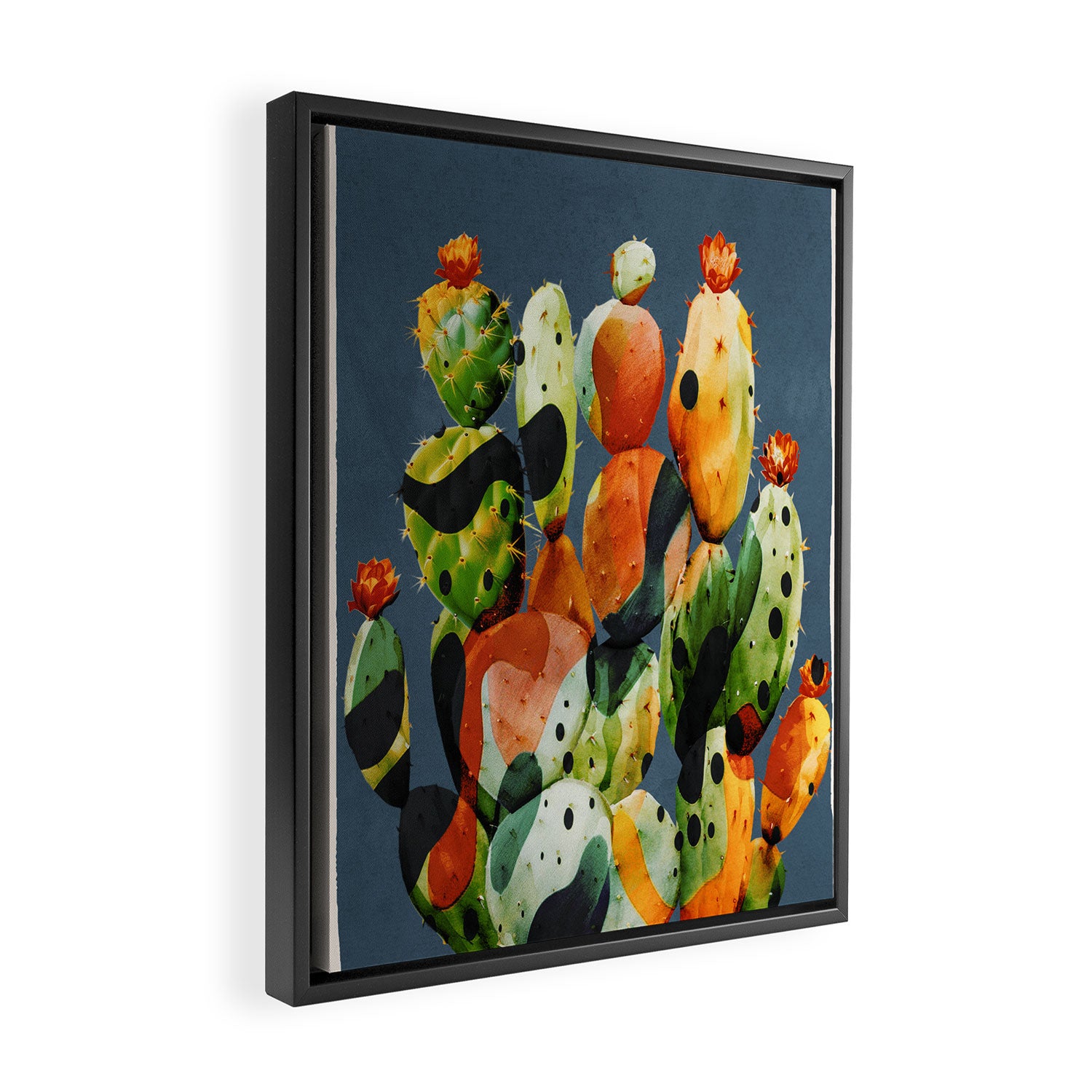 Abstract Modern Cactus 3 Framed Canvas Print Gallery Image 2