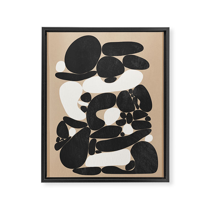 Abstract Pebbles Framed Canvas Print Gallery Image 6
