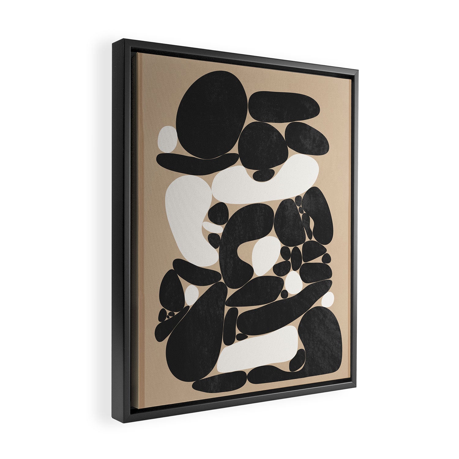Abstract Pebbles Framed Canvas Print Gallery Image 2