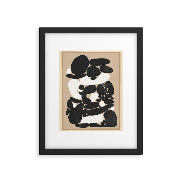 Abstract Pebbles Framed Art Print Gallery Image 1