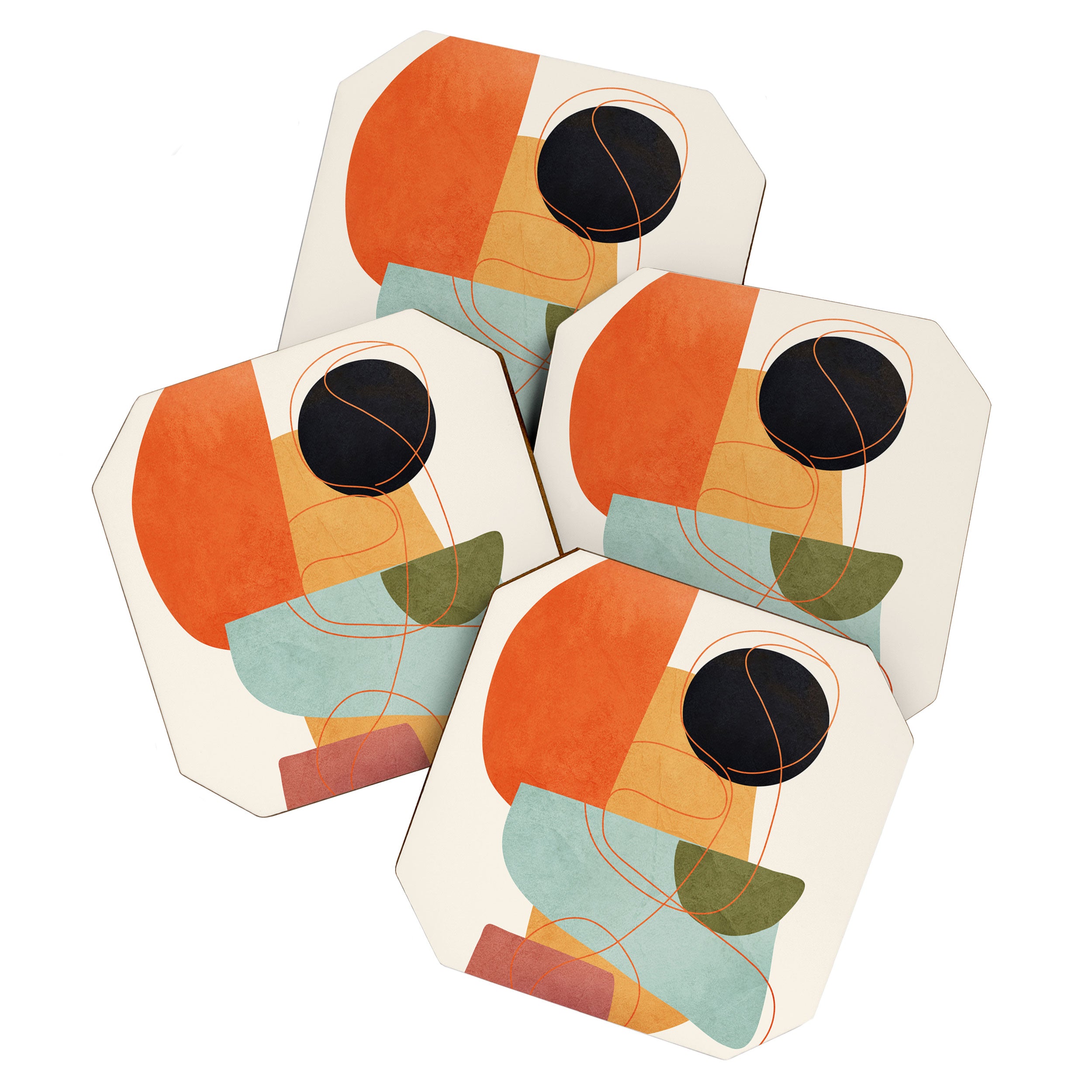 Abstract Shapes 16 Coaster Gallery Image 1