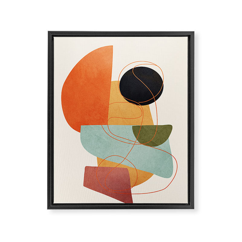 Abstract Shapes 16 Framed Canvas Print Gallery Image 6