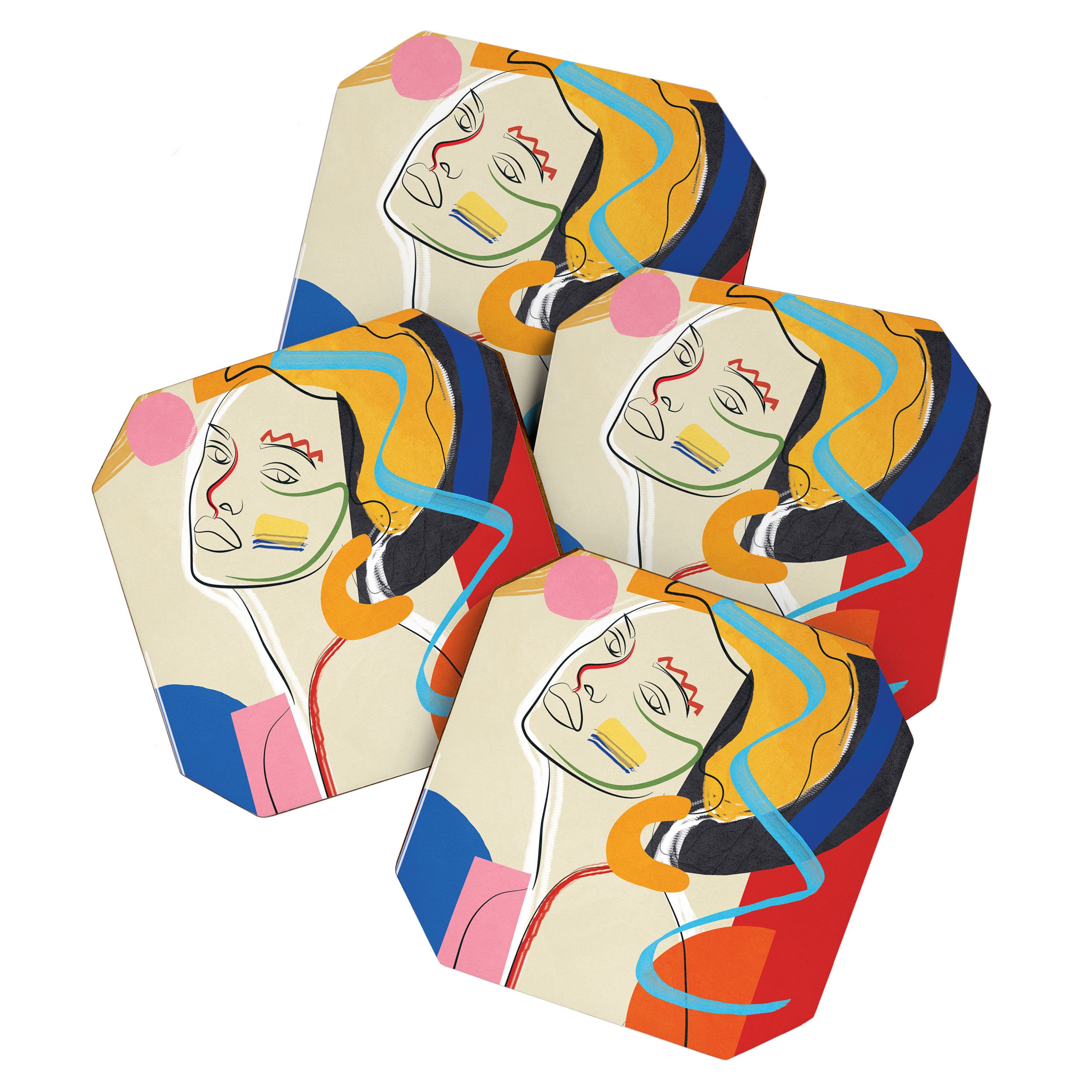 Abstract Woman 04 Coaster Gallery Image 1