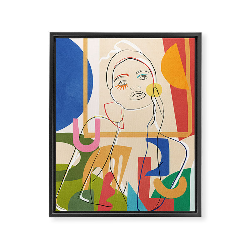 Abstract Woman 09 Framed Canvas Print Gallery Image 8