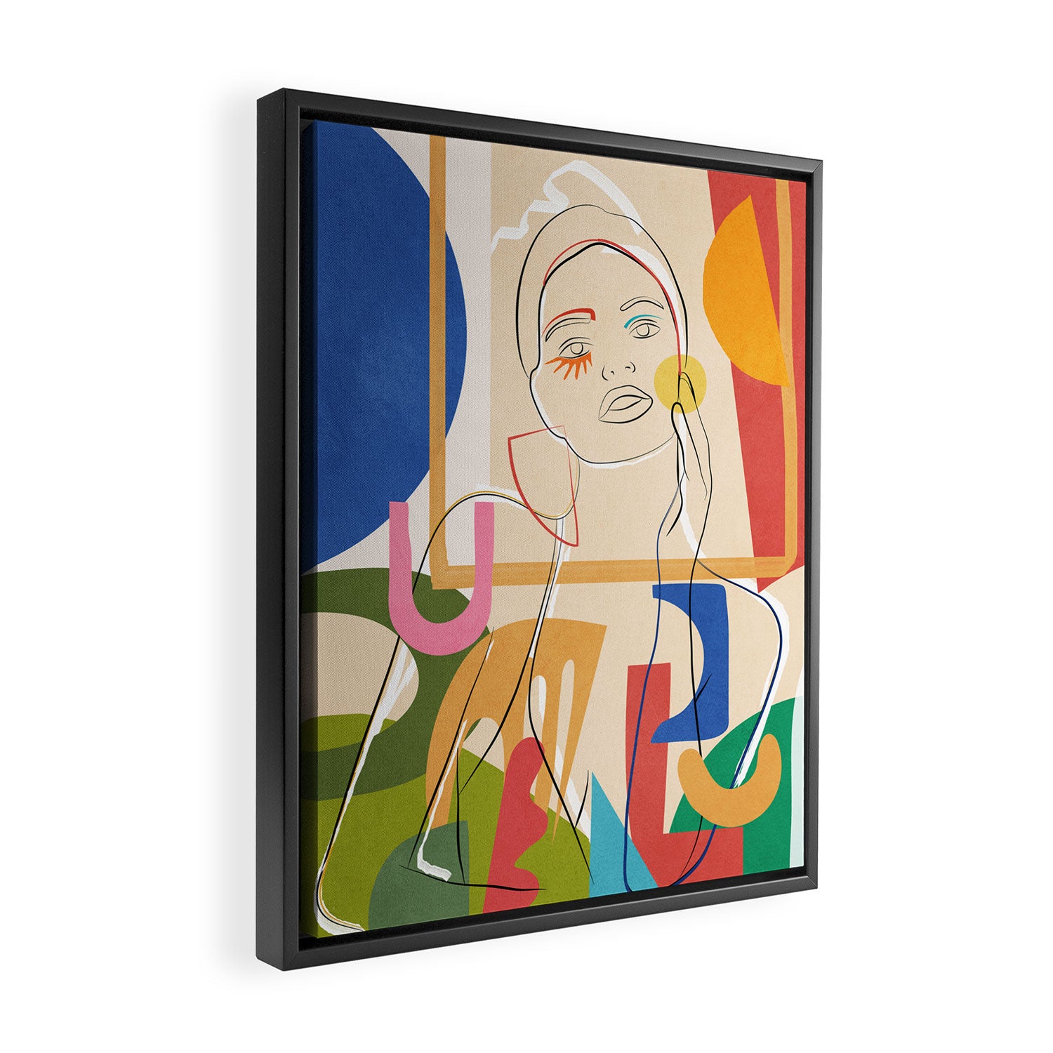 Abstract Woman 09 Framed Canvas Print Gallery Image 2