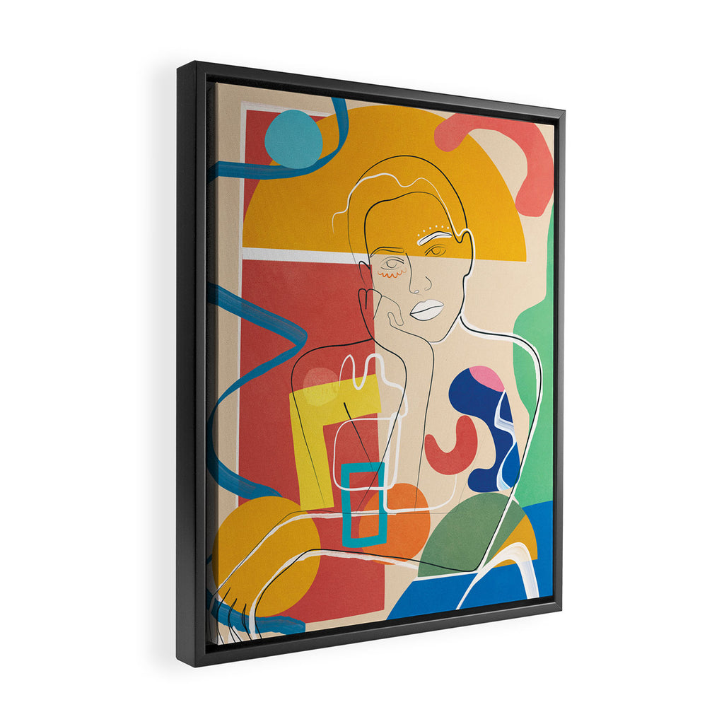 Abstract Woman 10 Framed Canvas Print Gallery Image 2