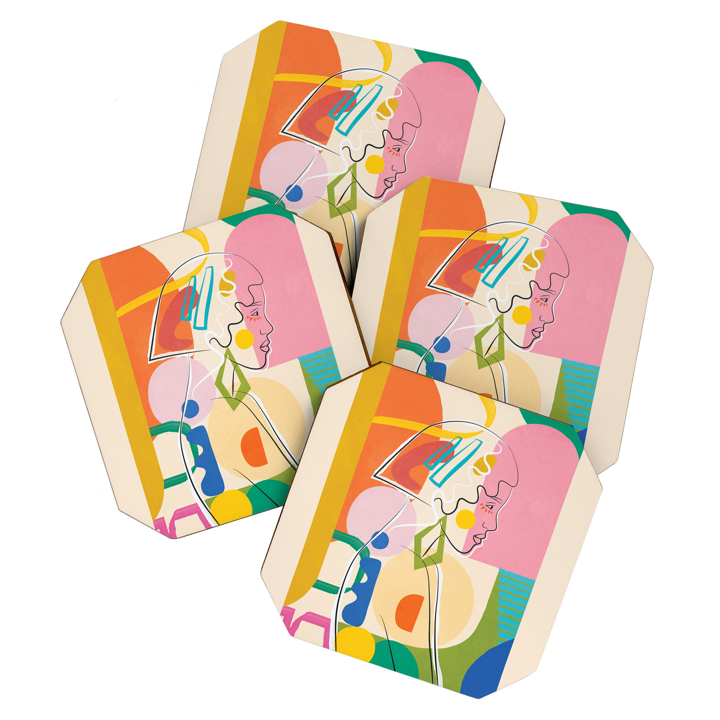 Abstract Woman 13 Coaster Gallery Image 1