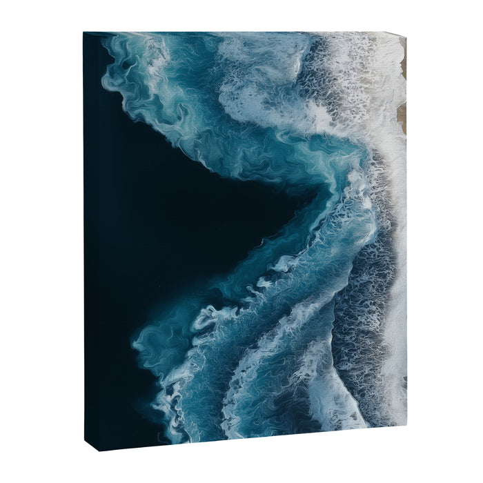 Aerial Ocean Waves - Coastal Wall Art Photography Canvas Print Gallery Image 1